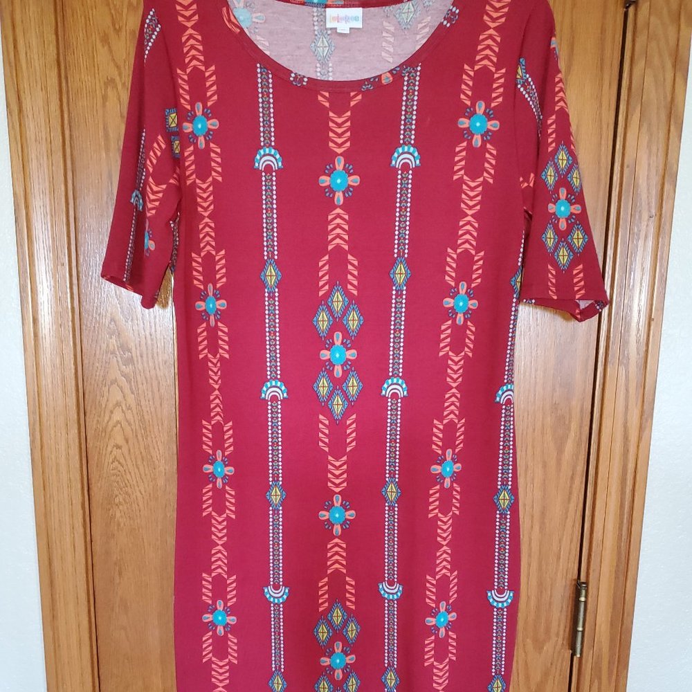 LuLaRoe Aztec print JULIA dress - Size XL